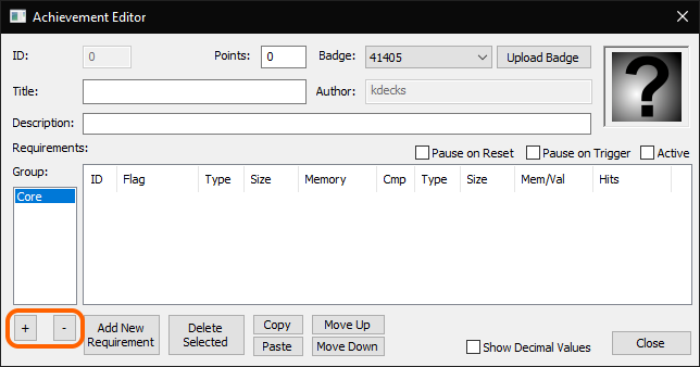 Alt Groups: Add or remove